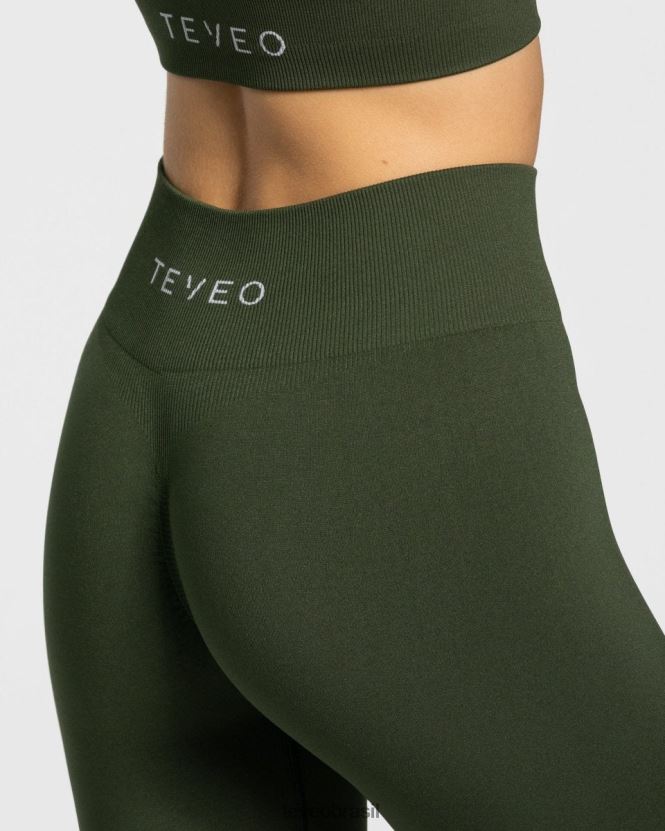 roupas mulheres TEVEO FJ4TZV91 legging atemporal cáqui