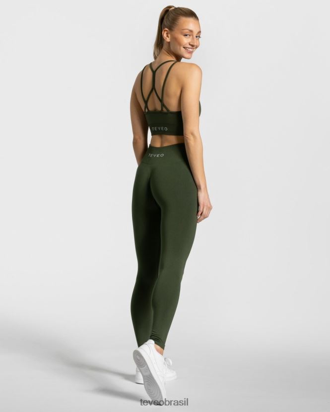 roupas mulheres TEVEO FJ4TZV91 legging atemporal cáqui