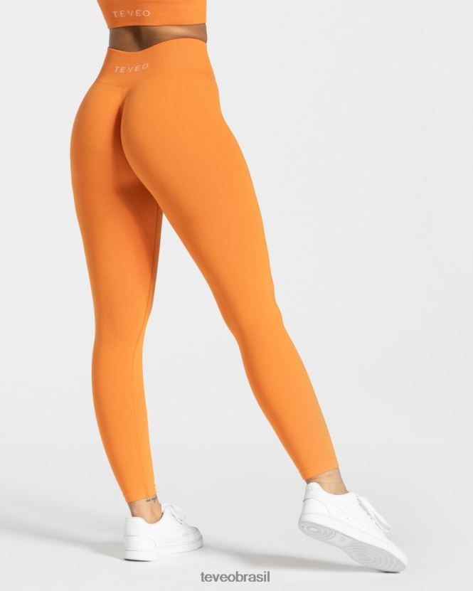 roupas mulheres TEVEO FJ4TZV93 legging atemporal laranja