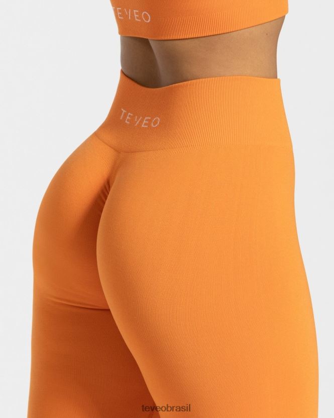 roupas mulheres TEVEO FJ4TZV93 legging atemporal laranja