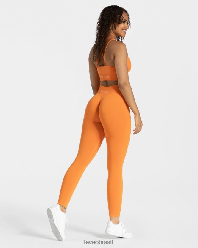 roupas mulheres TEVEO FJ4TZV93 legging atemporal laranja