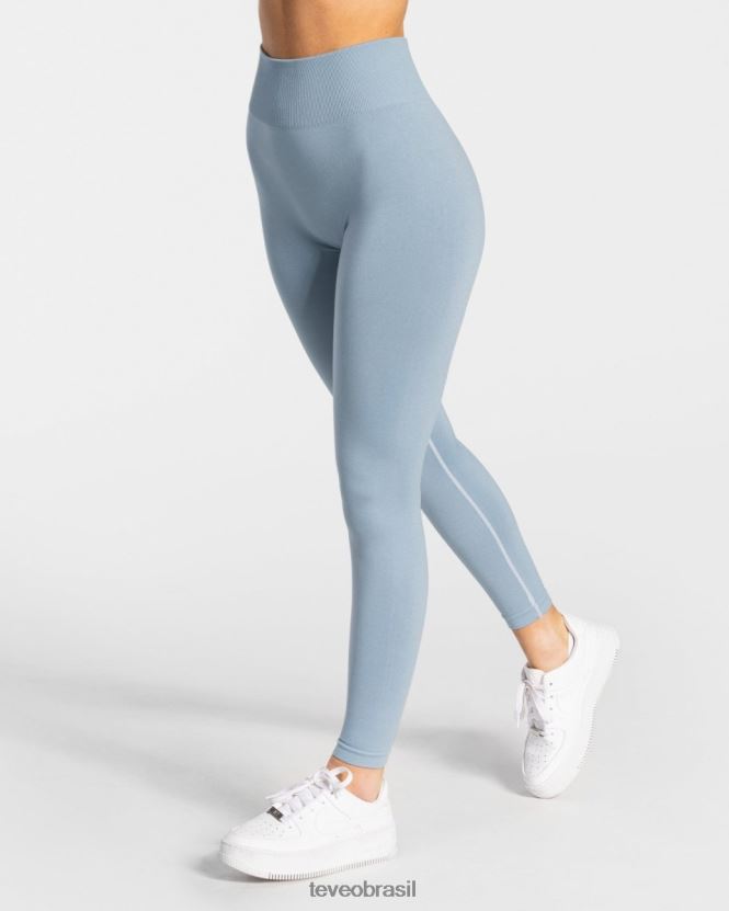 roupas mulheres TEVEO FJ4TZV98 legging atemporal aço azul