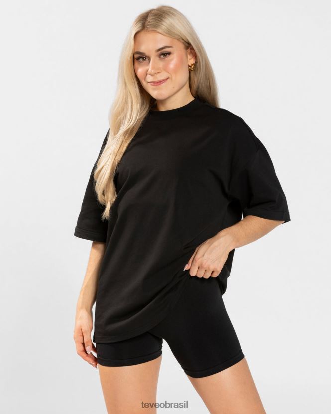 roupas mulheres TEVEO FJ4TZV472 camiseta superdimensionada de doces preto