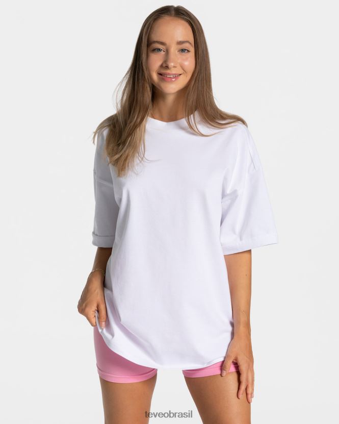 roupas mulheres TEVEO FJ4TZV474 camiseta superdimensionada de doces branco