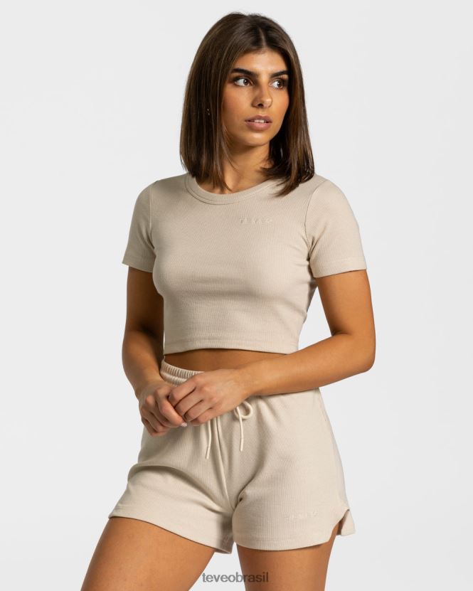 roupas mulheres TEVEO FJ4TZV481 camiseta de salão bege