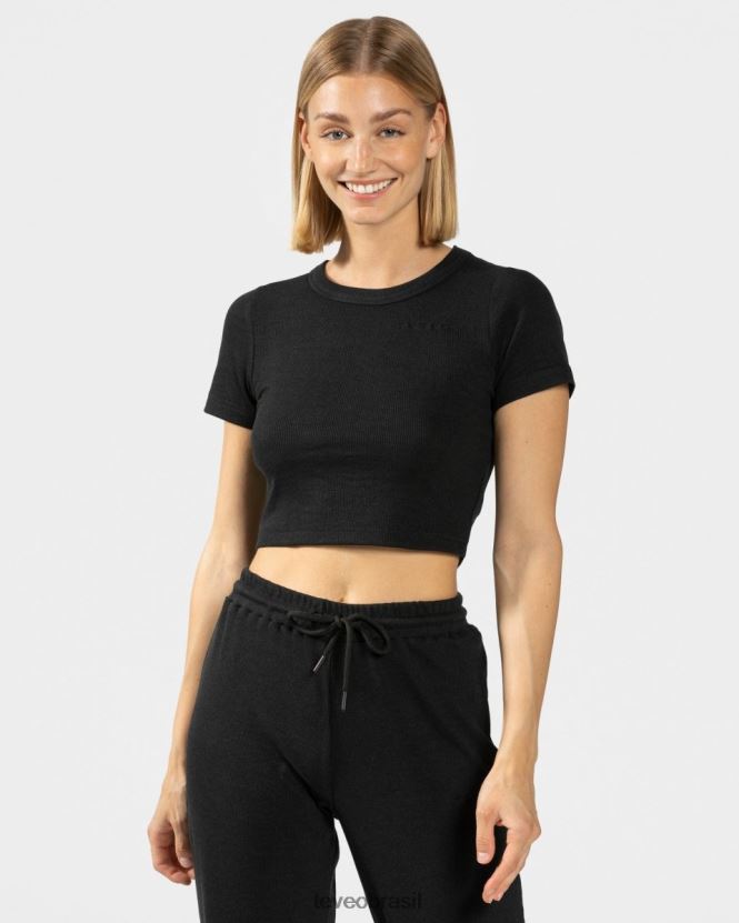 roupas mulheres TEVEO FJ4TZV486 camiseta de salão preto