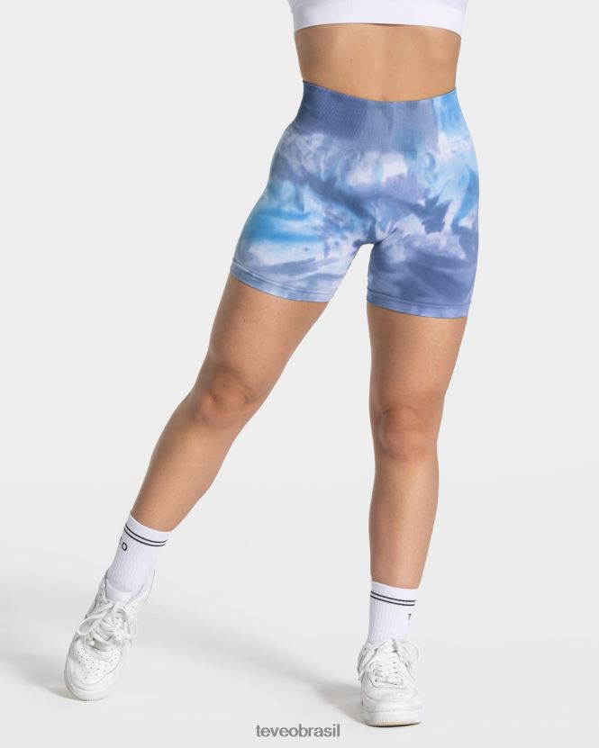 roupas mulheres TEVEO FJ4TZV185 short tie dye oceano