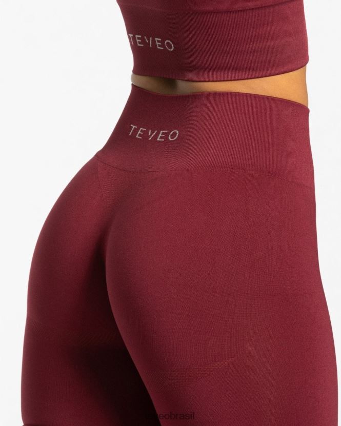 roupas mulheres TEVEO FJ4TZV212 curto elegante vinho vermelho