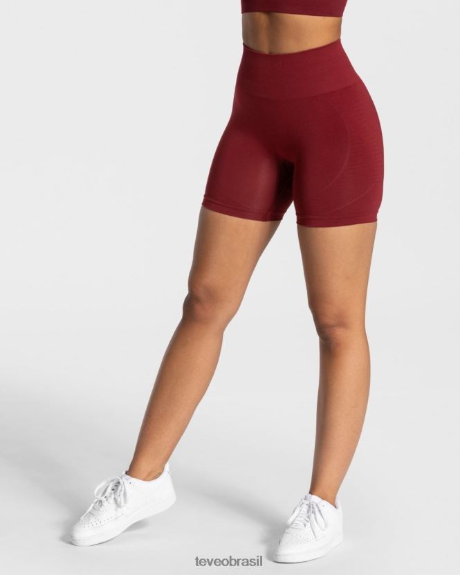 roupas mulheres TEVEO FJ4TZV254 verdadeiro curto vinho vermelho