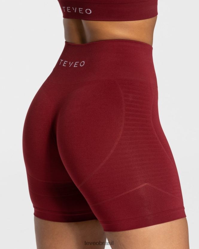 roupas mulheres TEVEO FJ4TZV254 verdadeiro curto vinho vermelho